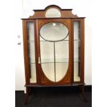 Antique Sheraton Revival display cabinet