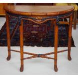 Antique style demi-lune table