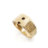 9ct yellow gold initial "A" ring