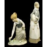 Two Lladro Girl figures