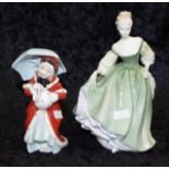 Two Royal Doulton young lady figurines