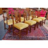 Eight Georgian style dining chairs