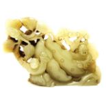 Chinese carved grey jade figure