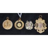 Four 9ct gold medals