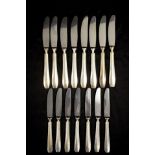 Set Cohr Denmark silver handle knives