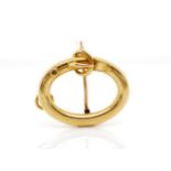 Antique 15ct yellow gold buckle brooch