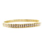 Cubic zirconia and 18ct yellow gold bracelet