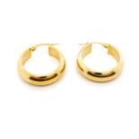 18ct yellow gold hoop earrings