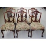Good Set five Victorian dining chairs