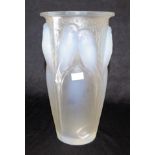 Rare Rene Lalique opalescent glass vase
