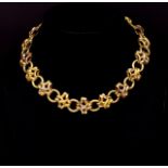 Two tone 18ct gold necklace