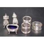 Collection of sterling silver table items