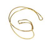 9ct yellow gold box chain necklace