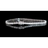 6.62ct diamond and 18ct white gold tennis bracelet