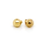 Faceted 9ct yellow gold stud