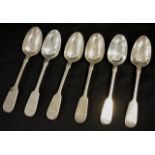 Set six Victorian sterling silver teaspoons