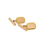 Art Deco 9ct rose gold cufflinks