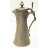 Early German pewter lidded jug