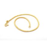 9ct yellow gold curb link bracelet