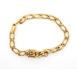 Yellow gold chain link bracelet