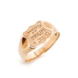 Antique 9ct rose gold signet ring