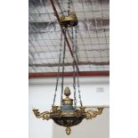 Good Empire bronze and ormolu chandelier light