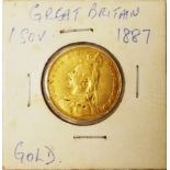 UK 1887 Gold Sovereign