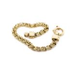 9ct yellow gold double chain link bracelet