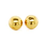 Yellow gold domed stud earrings