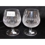 Two Waterford crystal "Colleen" brandy balloons