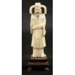 Vintage Chinese carved ivory Immortal figure