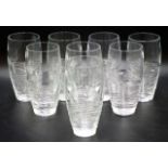 Eight Jasper Conran Stuart crystal hi ball glasses