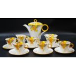 Art Deco Shelley Acacia Regent coffee set