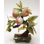 Chinese carved stone peach tree group