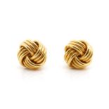9ct yellow gold knot stud earrings