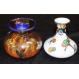 Two Art Deco Shelley lustre ware posy vases