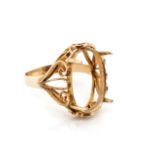 Rose gold blank ring shank