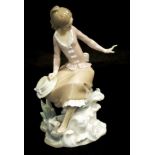 Lladro Girl at the Seaside figure