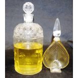 Two vintage Guerlain shop display perfume bottles