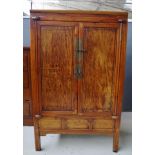 Chinese 2 door elm storage cabinet