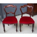 Pair of cedar balloon back chairs