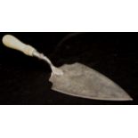 Early silver plate commemorative trowel