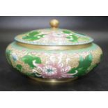 Chinese cloisonne lidded bowl