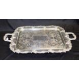 Good English vintage silver plate tray