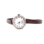 George V sterling silver wrist watch