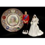 Two Doulton Prince William Wedding Day figures