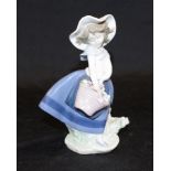 Lladro Girl with flower basket