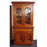 19th century mahogany elevated bookcase