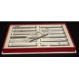 Boxed set twelve Baccarat crystal knife rests