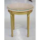 Louis XVI style gilt wood lamp table